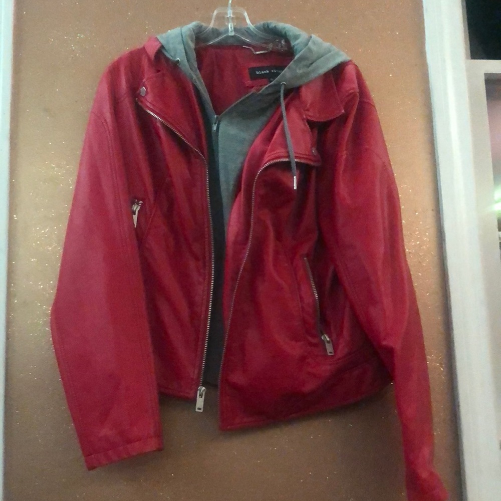 Red leather jacket material